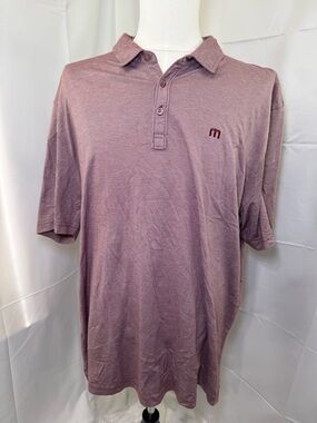 Travis Mathew Men's Plum Short-Sleeve Polo golf